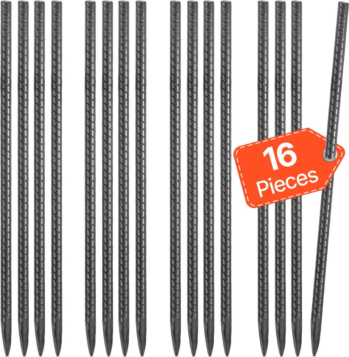 VEVOR 16-pack I-type Grondankers Grondnagels Tentharingen 406,4mm — afbeelding 1
