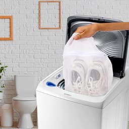 Waszak voor Schoenen voor Wasmachine en Droger - Beschermende Reinigingstas — thumbnail 3