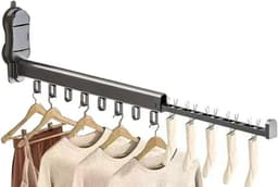 SAVI® Wanddroogrek Inklapbaar - Wanddroogrek - Grijs - ‎6cm x 58cm x 17cm; 0.44 kg — thumbnail 1