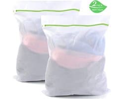 Ibenzoa® Grote waszakken met ritssluiting voor delicate kledingstukken en beddengoed, set van 2 stuks