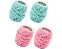 SnelShoppen - 4 Stuks Wasmachine Vloeistof Dispenser Ballen, Duurzame Stoffen Verzorgingsballen voor Kleding, Herbruikbaar en Veilig voor Wasmachine,