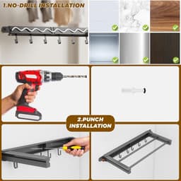 Folding Stainless Steel Drying Rack Balcony Tumble Dryer Extendable for Balcony - ShopVlot — thumbnail 2
