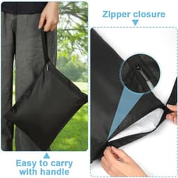 2 Stuks Natte Droge Zakken, Natte Dry Bag Waterdichte Reistas, Stoffen Luier Natte Zak met Handvat & Rits, Wasbare Reistas Organizer Yogatas voor Natte Zwemkleding, Sportschool, Strand (Zwart) — thumbnail 2