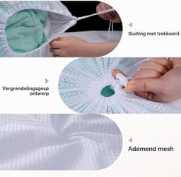 1 Pcs Trekkoord Waszak, 70×90cm Mesh Waszak voor Delicate Kleding, Sterke en Duurzame Netwaszak voor de Wasmachine, Ideaal voor Kleding en Ondergoed — thumbnail 2