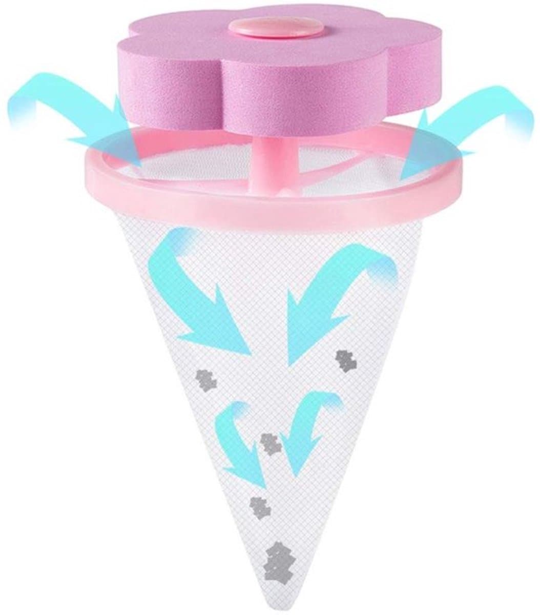 Store_9 - drijvende waslint - herbruikbare wasmachine pluizenvanger - blauw en roze — afbeelding 1