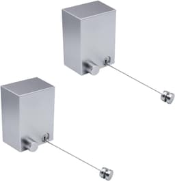 Intrekbare Waslijn - Zilver - 4,2 m - Heavy Duty Wandmontage - Voor Binnen en Buiten — thumbnail 1