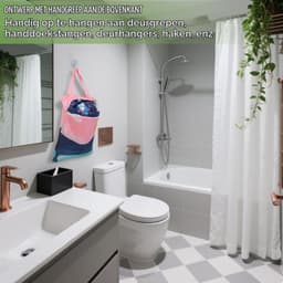 Reiswaszakken Set van 2, Ideaal voor Sport, Vakantie en Camping - Met Rits voor Vuile Kleding, Roze en Zwart — thumbnail 3