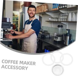 1set Siliconen Afsluitringen Aluminium Filter Voor Espresso Koffiezetapparaat Vervangingsonderdelen Voor Kop Verbeter Levensduur Voorkom Lekkage — thumbnail 4