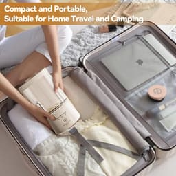 Oplaadbare draagbare mini wasmachine crème, reinigt ondergoed, kleine kleding en make-upkwasten, voor thuis, hotel, reizen en camping — thumbnail 2