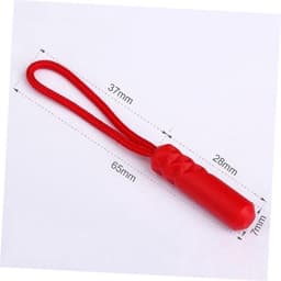 Operitacx 40stuks Zipper Pullers Met Cylindrische Kop Sterke Verlengstukken Voor Tassen Kleding Rugzakken Koffers Voor Thuis Winkelgebruik Rood — thumbnail 2