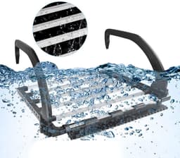 Multifunctioneel Droogrek Van Roestvrij Staal - 17 Verstelbare Ophangposities Draagvermogen Van 10 kg Roestbestendig In Twee Stappen Op Te Vouwen Geschikt Voor Montage Aan De Reling of Douche - Zwart — thumbnail 4