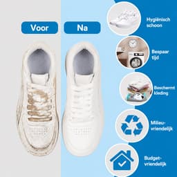 Kaiyaya - 2 stuks waszak voor schoenen - beschermt en voorkomt schade - schoenenwaszak met rits - voor wasmachine - voor sneakers en sportschoenen - grijs, 39x19 cm — thumbnail 2