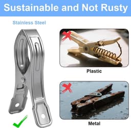 Grote Wasknijpers voor Handdoeken, 12 Stuks, Plastic Handdoek Klemmen voor Strandstoelen en Wasgoed, Houdt Handdoeken op hun Plaats tegen de Wind — thumbnail 2