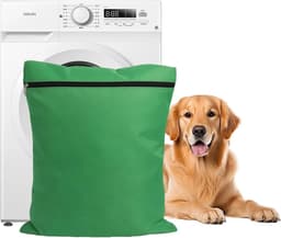 Waszak voor dierenharen met YKK-ritssluiting, extra grote beschermende waszak van polyester, groen, 60 x 70 cm — thumbnail 1
