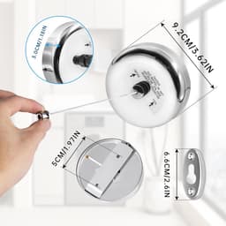 2PACK Intrekbare Waslijn SUS304 Waslijn Wasdroger met Verstelbare Touw String Hotel Stijl Wandmontage 2.8M/9.2Ft — thumbnail 5