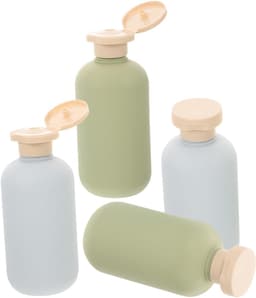 4stuks Herbruikbare Reis Toilettassen Flessen Shampoo Conditioner Lotion Dispenser Flacons Voor Reizen Camping Zakelijke Trips — thumbnail 1
