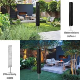 Beschermhoes voor droogmolen - weerbestendig, met rits en trekkoord - UV-bestendig, scheurvast 420D Oxford — thumbnail 2