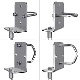 Multifunctionele Grondankers - Zilver - 45 cm - Verchroomd Staal met Bredere Spiralen - Voor Trampolines en Schommelsets — thumbnail 2