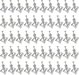 50 Stuks Gipsplaten Anker Gipsvezelplaten, Gipsplaatpluggen voor Holle Ruimte met Schroeven, Uitbreiding Gipsplaat Anker Kit voor Gipsvezelplaten Baksteen Beton — thumbnail 1