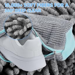 Waszakken, wasmachine, chuhe waszak rondom reiniging, wasnet voor sneakers, schoenenzak voor wasmachine, multi-bescherming, schoenwaszak, voor sportschoenen, tennisschoenen (grijs) — thumbnail 4