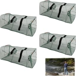 Visnetten - Valkorf Kreeftenval - Vissen Vangen - Twee Ingangen Ritssluiting - 46 x 22 x 22 cm - Groen — thumbnail 1