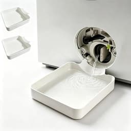 2 afvoerbakken geschikt voor wasmachine en vaatwasser - 17,8 x 17,8 cm - Waterkoker - Afvoerbak geschikt voor wasmachine en vaatwasser - Wit — thumbnail 1