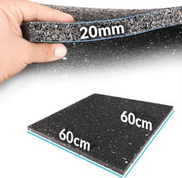 Antitrillingsmat - bouwbeschermingsmat - Rubber - antislip en duurzaam - 60 x 60 cm — thumbnail 1