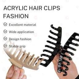 Grote Antislip Haarklemmen - Vintage Klauwclips voor Dikker Haar — thumbnail 3