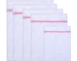 IMPERATORIS® Waszakjes voor Wasmachine - Bescherming voor Fijne Was en Schoenen - Mesh Wasnet met Rits - Voorkomt Slijtage - Set van 8 - Rood - 60 x 60 cm, 60 x 50 cm, 50 x 40 cm, 40 x 30 cm en 30 x 23 cm