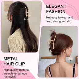 6x Grote Metalen Haar Klemmen - 10cm Antislip Haaraccessoires voor Dik en Dun Haar — thumbnail 4