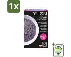 1 x Dylon - Textielverf - French Lavender - All-in-One - Inclusief Zout - 350g - Textielverf - Dylon - Lavendelkleur - Verfstoffen - Textielverfset