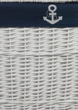 Wasmand Hoekmodel Gevlochten Willow Wit Blauw met Deksel 48x36x62 cm — thumbnail 5