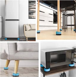 Vibratiedemper 4 stuks anti-trillingsdemper voor wasmachine droger geluidsisolatie anti-trillingsmat blauw — thumbnail 2