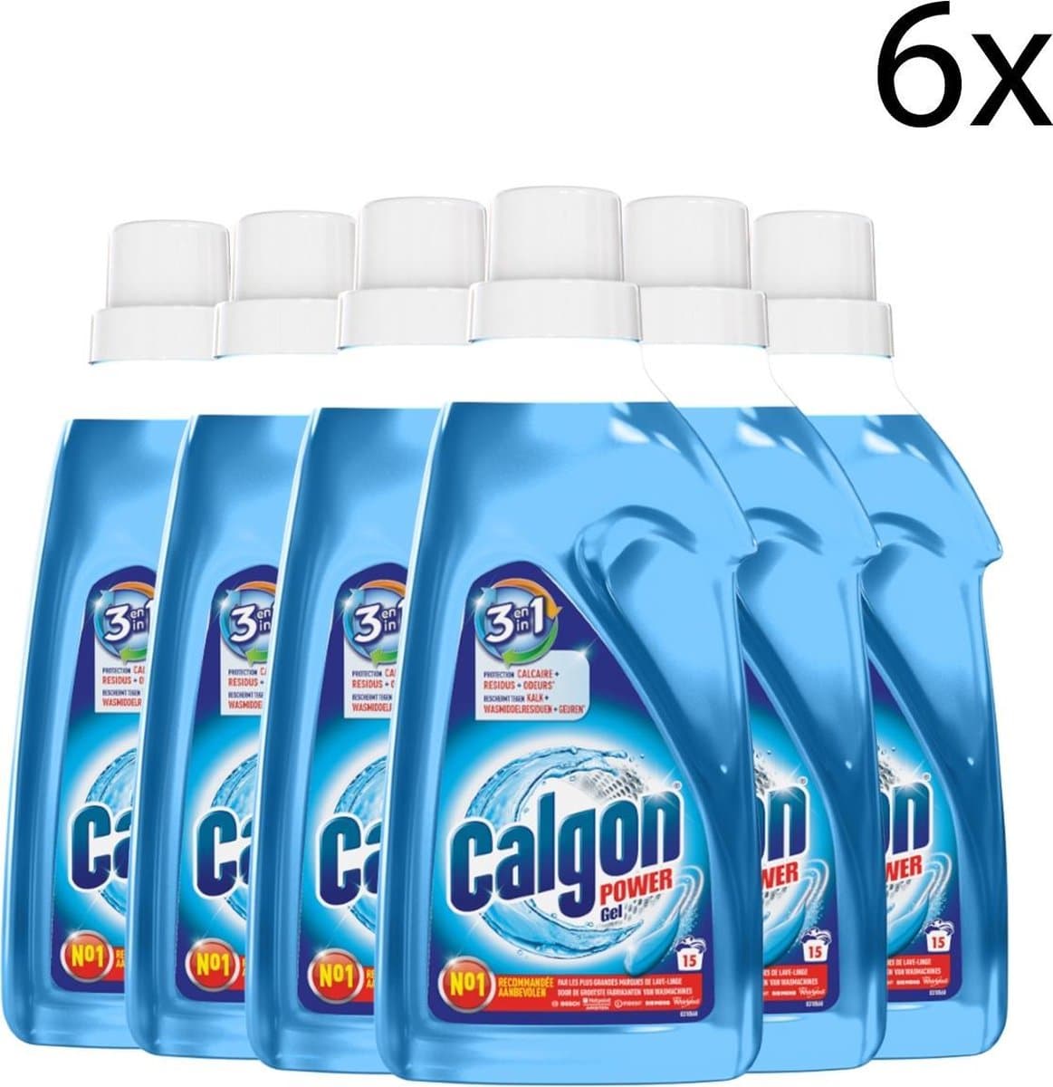 Calgon 3 in 1 Power Gel Wasmachine Reiniger en Anti kalk - 750 ml x6 — afbeelding 1