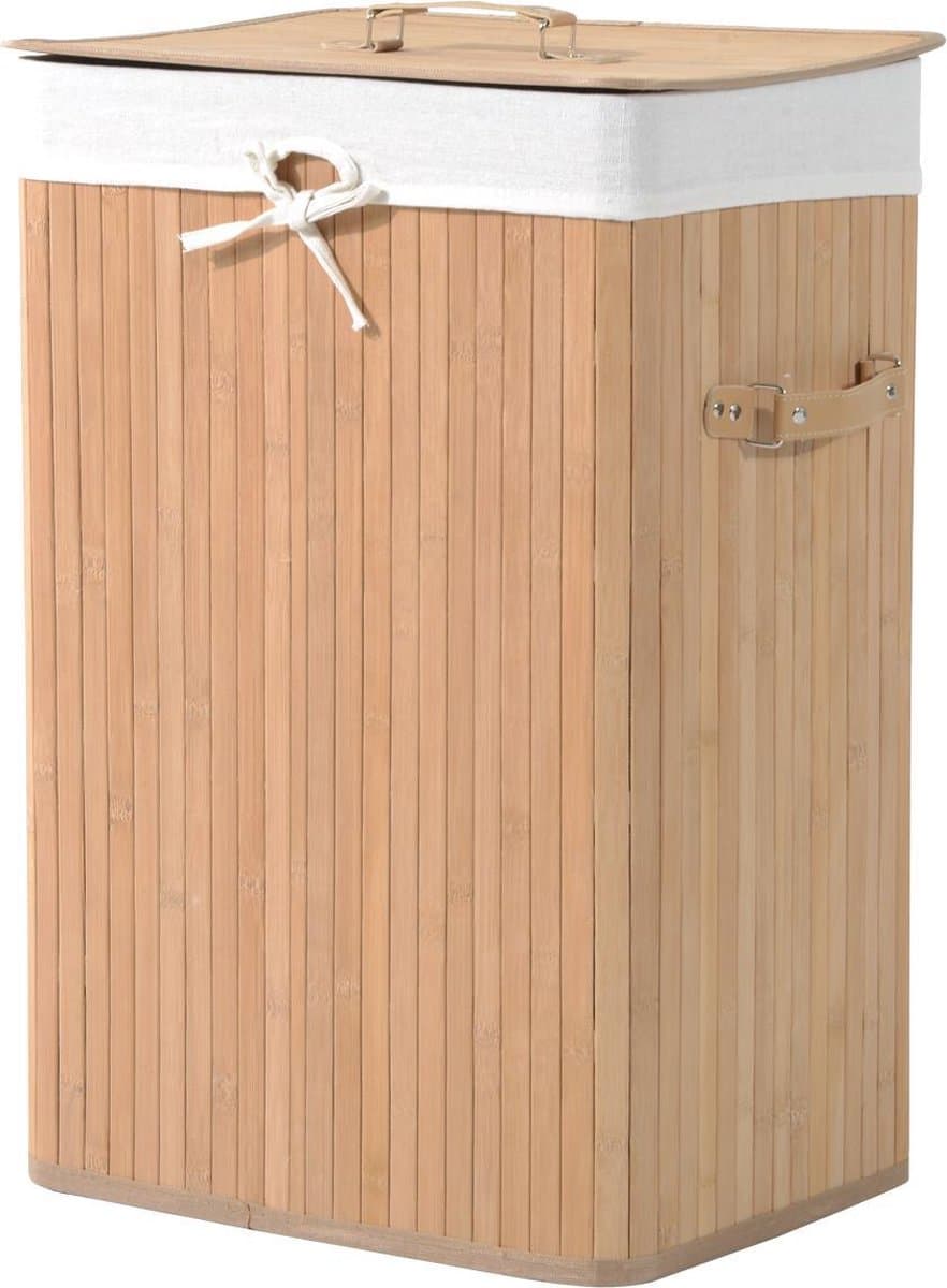 Bamboe wasmand 72 L - Luxe wasmand - Wassorteerder - Natuur - L40 x B30 x H60 cm — afbeelding 1