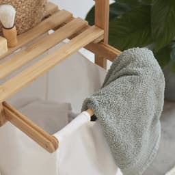 LUMALAND bamboe wasmand - 33 x 33 x 73 cm - wit — thumbnail 4