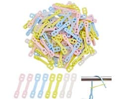 120 stuks winddichte hangerbevestigingen 57x12 mm kleurrijke siliconen hangergespen 4 kleuren winddichte kledinghangerstriphaak voor buiten waslijn reizen hangende kleding