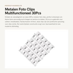 Foto Clips - 30 Stuks - Roestvrij Staal - Haken - Ophanghaken - Handdoek Haken - 9,5x2 cm - Haakjes — thumbnail 1