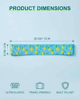 3 stuks 5 x 30 cm, winddichte handdoek van dik rubber, stevig blok tegen de zeebries, pompoen, ananas, kokosnoot — thumbnail 3