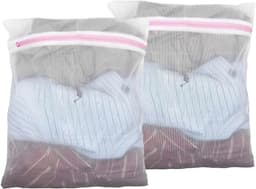 Wasnet voor wasmachine - Wasserij Zak 40 x 50 cm - klein Wasgoed Zak met verborgen ritssluiting - waszak om vervorming en vouwen van kleding te voorkomen - wasnet beschermt kleding — thumbnail 1
