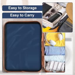 Dailygoods - 4 stuks waszakken, opvouwbare reistas voor vuile kleding, herbruikbare en waterdichte natte tassen met ritsen voor zwemmen, yoga, training, reizen familievakantie (blauw en zwart) — thumbnail 3
