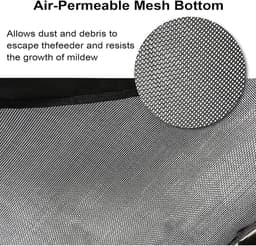 Hooizak - Voederzak - Dieren Voeren - Verstelbare Riemen - 65 x 55 cm - Zwart — thumbnail 5