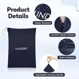 Dailygoods- Waszak Set van 2 - Waterdichte Reiswaszakken - Opvouwbare Vuile Waszak - 45 x 60 cm / 35 x 55 cm - Handig voor Onderweg - Ruimtebesparend Ontwerp - Waszakken — thumbnail 5