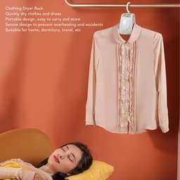 Dailygoods - Draagbare Droger voor Kleding - Sneldrogend Wasdrogerrek - Ruimtebesparend en Compact - Wit - Elektrische Kledingdrooghanger - Ideaal voo... — thumbnail 4