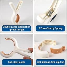 Wasknijpers Kunststof - Handdoek Klemmen - Kleding Drogen - Sterke Veerkracht - 5 Stuks - Geel — thumbnail 2