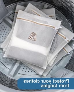 Versterkte Waszakken voor de Wasmachine - 4 Stuks, Duurzaam en Herbruikbaar, Ideaal voor Ondergoed, Sokken en Delicate Kleding — thumbnail 5
