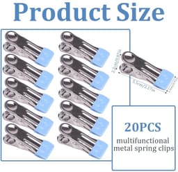 Solidchoice- Handdoekclips 20 Stuks - Roestvrij Staal - Antislip Tanden - Corrosiebestendig - Sterke Grip - Multifunctioneel - Wasknijpers — thumbnail 4
