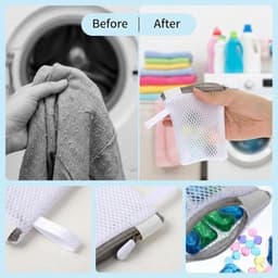 Thijox - 6 Mini-Wasnetten - Driehoekige Waszakken - Anti-Hechting - Duurzaam Polyester - Organiseer je Kleding - Perfect voor Wasmachine en Reizen — thumbnail 4