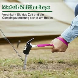 SnelShoppen - Pack van 12 Tentstaken, Grondankers 30 cm, V-profiel, Robuuste Metalen Grondspikes voor Camping, Tuin, Vissen en Avontuur — thumbnail 3