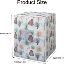 Wasmachine cover 63 x 62 x 85 cm - waterdicht - bescherming tegen stof en vocht - verlengt levensduur - ShopVlot — thumbnail 4